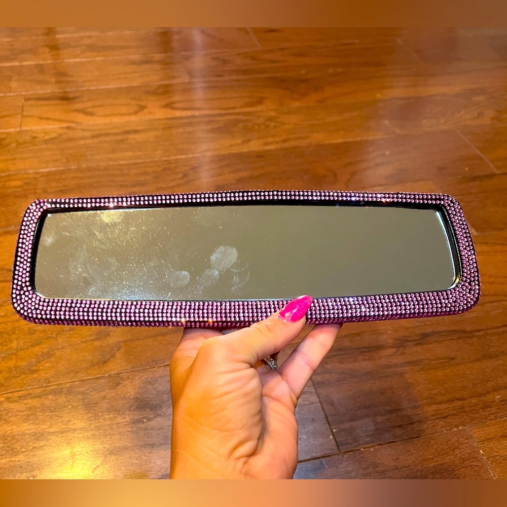Pink Rhinestone Review Mirror Replacement Automotive Accessory NEW